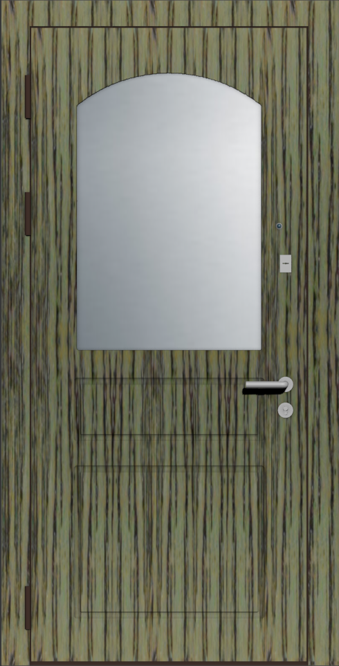 Дверная накладка с зеркалом шпон дуб с патиной
